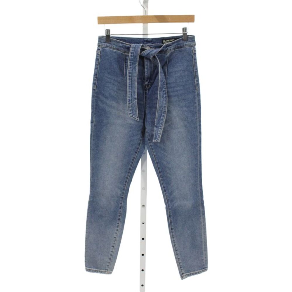 BLANKNYC Womens Paperbag Jeans High Rise Blue Cotton Button Size 28